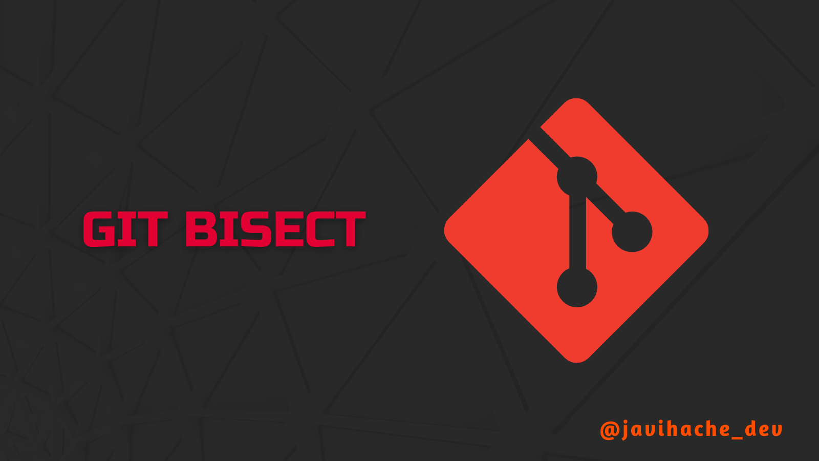 Git bisect card displaying the sentence "Git bisect" and git logo